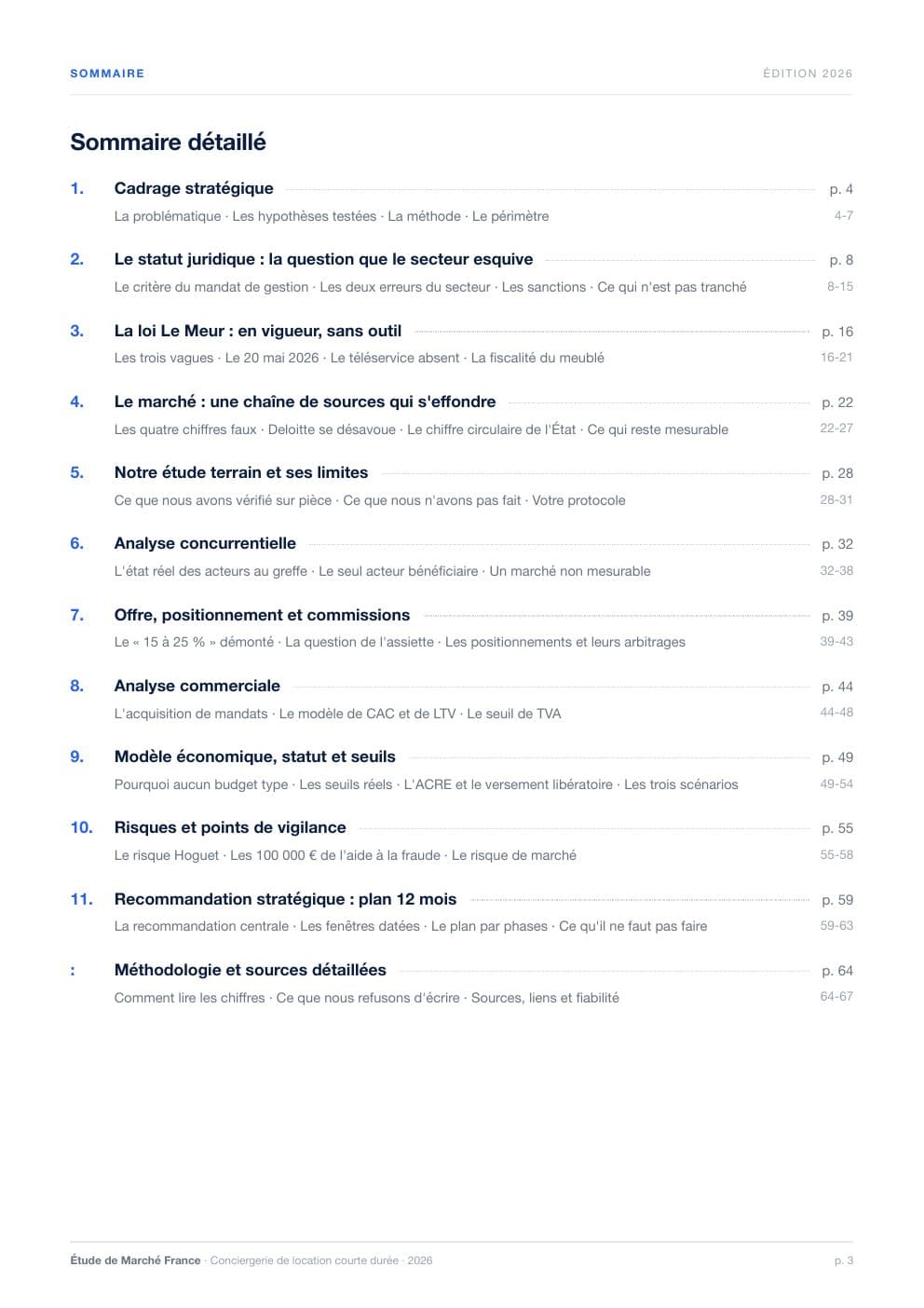Page 3 de l'extrait de Le marché de la conciergerie de location courte durée en France · Étude 2026