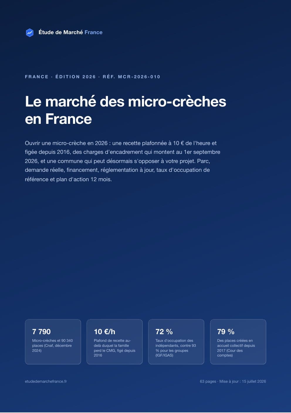 Page 1 de l'extrait de Le marché des micro-crèches en France · Étude 2026