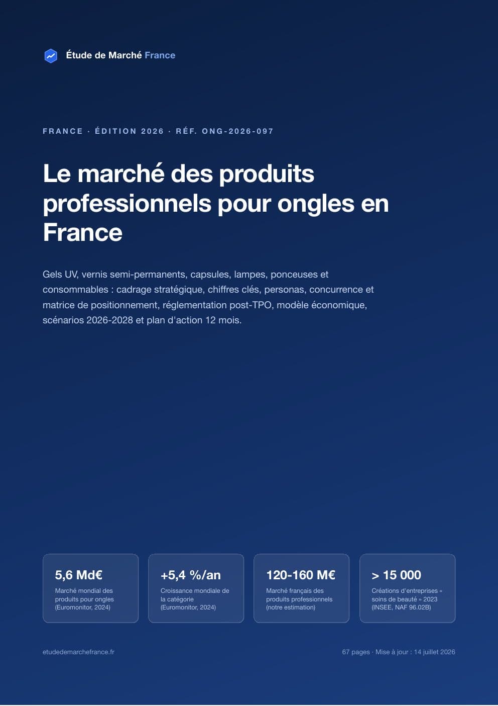 Page 1 de l'extrait de Le marché des produits professionnels pour ongles en France · Étude 2026